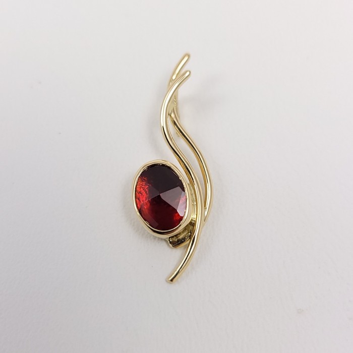 Pendentif or 750 millièmes Grenat de Perpignan