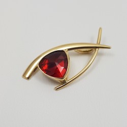 Pendentif Arche® or 750 millièmes Grenat de Perpignan