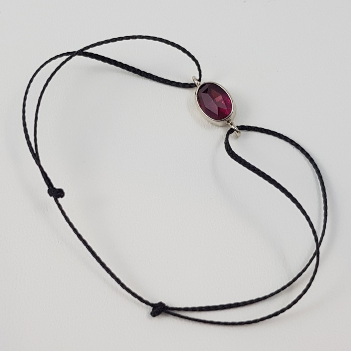 Bracelet or gris 750 millièmes Grenat de Perpignan Collection Phœnix