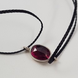 Bracelet or gris 750 millièmes Grenat de Perpignan Collection Phœnix